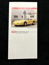1986 Chevrolet Motorsport BROCHURE Catalog Vintage INDY 500 Pace Car IROC CAMARO picture