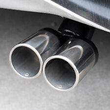 US STOCK 60mm Car Dual Exhaust Tip Stainless Steel Dual Exhaust Pipe Universal picture