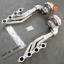 Set of 2 T4 Turbos AR.80/.81+Headers+Elbow Adapters For LS1/LS2/LS3 LS6 LSX V8 picture
