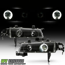 For 1992-1996 Honda Prelude Angel Eye Halo Projector Headlights Left+Right 92-96 picture