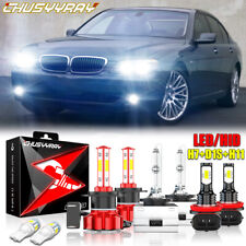 FOR BMW 750i 750Li 760Li 2006 2007 2008 LED+HID Headlight High/Low+Fog Light Kit picture