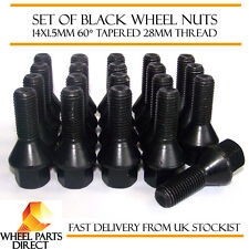 Alloy Wheel Bolts Black (20) 14x1.5 Nuts for VW Golf R32 [Mk5] 05-10 picture