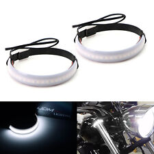 Universal Wrap Around Mount White LED Driving Running Light Strip For Motorcycle picture
