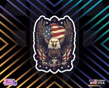 AMERICAN EAGLE W NATIONAL SYMBOL VYNIL DECAL 6 YEARS RESI,LAMINATED FREE STICKER picture