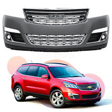 Front Bumper Cover Complete W/Grille Upper Lower For 2013-2017 Chevy Traverse picture