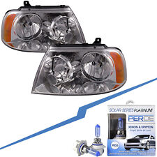 Headlights Performance Lens Halogen Chrome Pair Fits 03-06 Lincoln Navigator picture