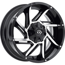 1 NEW  GLOSS BLACK MACHINED FACE VISION  PROWLER 20X12 8-170  (66013) picture