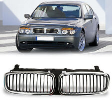 Front Kidney Grille Fit For BMW E65 7 Series 2002-2005 745i 745Li Chrome Black picture