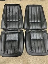 1968 Corvette Black Leather Seat Covers,  For Headrest Equipped Seats picture