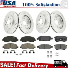 Front & Rear Drilled Rotors + Brake Pads for 200 Sebring Avenger Caliber Compass picture