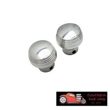 Polished Billet Aluminum Dash Knobs W/Set Screw Lights Wipers  Street Rod PAIR 2 picture