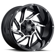 18x9 Vision 422 Prowler Gloss Black Machined Face Wheel 6x5.5 (-12mm) picture