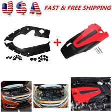 Auto Engine Cover Leaf Plate Cover ABS For 2016-2021 10TH Gen Honda Civic 2019 picture