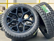 22” Black Tahoe Silverado 1500 Wheels Rims Tires Suburban GMC Sierra Yukon picture