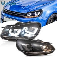 LED Projector OE Headlights Sequential Signal For 10-14 VW Golf 6 MK6 No GTI picture