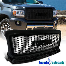 Fits 2015-2018 GMC Canyon Front Bumper Hood Grille Black Grill Pickup 15-18 picture