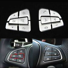 Chrome Steering Wheel Button sticker covers Fits Mercedes Benz GLC C Class W205 picture