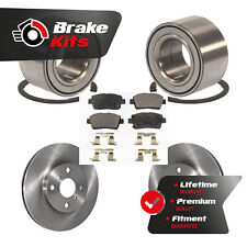 Front Wheel Bearing Disc Brake Rotors And Pads Kit For 2004-2006 Scion xB picture