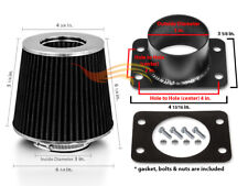 BLACK Cone Dry Filter + AIR INTAKE MAF Adapter Kit For 90-94 LEXUS LS400 4.0L V8 picture