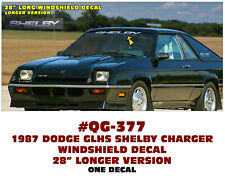 SP - QG-377 1987 DODGE SHELBY CHARGER - WINDSHIELD DECAL 28