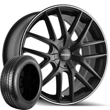 4-Touren TR60 17x7.5 5x112/5x120 Black Rims w/225/50R17 Kenda KR217 A/S Tires picture