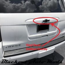 Tahoe Gloss Black Vinyl BowTie Rear Door Emblem Overlay Chevrolet 2015-2021 picture