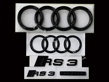 RS3 full Gloss Black Badges Emblems Full Package For Audi RS3 8V picture