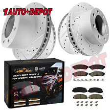 Front Rear Drilled Slot Brake Rotors Pads Kit for F-250 F-350 SD 2008-2012 F250 picture