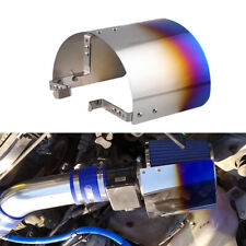 Blue 2.5-5.5 in 304 Stainless Steel Car Cold Air Intake Filter Cover Heat Shield picture