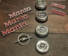 Vintage Opel CENTER CAPS FOR WHEELS 4) (2) 1900 And (3) Manta (1) Bolt Emblem picture