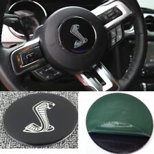 3.35'' Black SHELBY Cobra Round Steering Wheel Center Emblem Sticker for Mustang picture