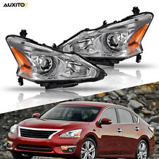 Headlights Assembly For Nissan Altima 2013-2015 Sedan Chrome Left+ Right Side US picture