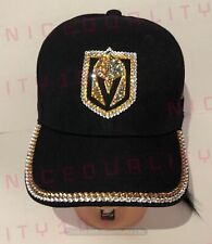 Golden Knight Vegas Strong NHL Made W Swarovski Crystals Hat Cap Adjustable picture