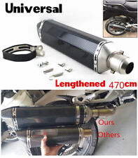 1× 470mm Motorcycle Dirt Bike ATV Exhaust Replacement 38-51mm Carbon Fiber Color picture