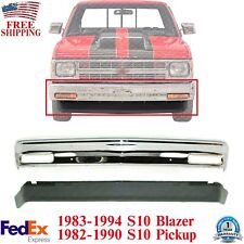 Front Bumper Chrome + Lower Valance For 1982-1993 Chevy S10 / GMC S15 Pickup picture