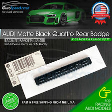 Audi Matte Black Quattro Emblem 3D Badge Rear Liftgate Trunk OEM for A3 A4 A5 A6 picture