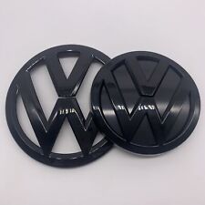 New Glossy Black Front and Rear Badge Emblem for VW MK7 GTI GOLF7 set 5G0853601 picture