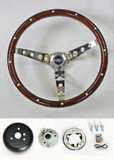 Torino Fairlane Ranchero LTD High Gloss Wood Grip with Rivets Steering Wheel 15