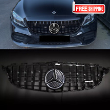 GT R Style Grille Grill w/Led For Mercedes Benz W205 C250 C300 C200 2015-2018 picture
