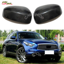 Carbon Fiber Side Mirror Cover Overlay For INFINITI EX35 FX35 QX50 QX60 09-14 picture