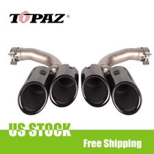 PAIR For 2018+ Porsche Cayenne Stainless Rear Exhaust Muffler Tip End Pipe picture