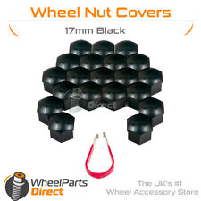 Black Wheel Nut Bolt Covers 17mm GEN2 For Skoda Superb [Mk3] 15-20 picture