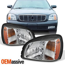 For 2000-2005 Cadillac Deville OE Style Headlights Left+Right Pair w/ Amber Side picture