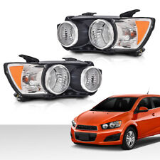 Headlights Pair Halogen Amber Corner Headlamp Fit For 2012-2016 Chevy Sonic picture