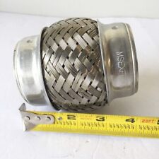 Flex Pipe Exhaust Stainless Steel Double Braided Heavy Duty Coupling 2.5