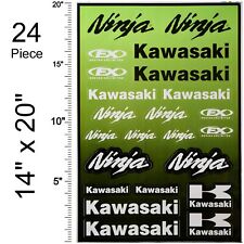 Kawasaki Ninja Motorcycle Dirt Bike Stickers Graphics Decal Sheet - 24PC 14