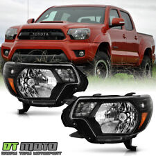 For Black 2012-2015 Toyota Tacoma Pickup Headlights Headlamps 12-15 Left+Right picture