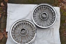 ASTON MARTIN DB4 DB5 DB6 PAIR OF ORIG. CHROME WIRE WHEELS AND KNOCK OFF HUBS picture