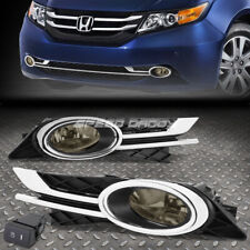 FOR 14-16 HONDA ODYSSEY SMOKED LENS BUMPER DRIVING FOG LIGHT LAMP W/BEZEL+SWITCH picture