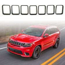 For 2017-2021 Jeep Grand Cherokee Trackhawk SRT8 Black Front Grille Insert Cover picture